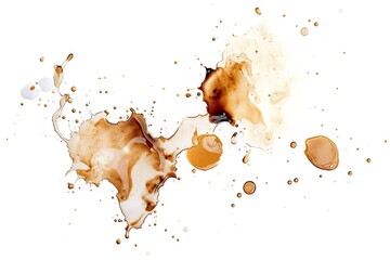 Naklejka premium Coffee stains isolated on a white background