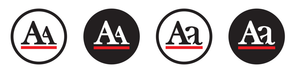 Font size icon. Font preview icon, vector illustration