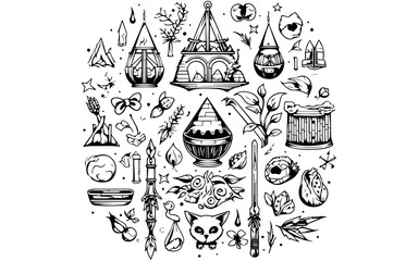 illustration of a set of elements for design