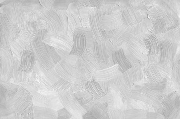 Black and white abstract background of oil paint texture. Brush strokes textures for wallpaper, pattern, art print, etc. High details.