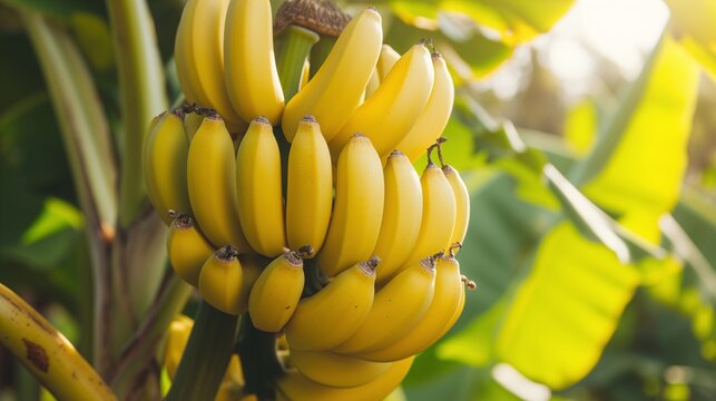 Une grappe de bananes dans un bananier