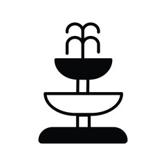 fountain icon with white background vector stock illustration