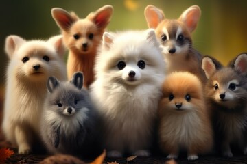 mini wildlife creation in forest generative ai