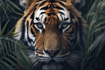 Fototapeta premium Portrait of bengal tiger in jungle