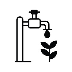 irrigation icon with white background vector stock illustration