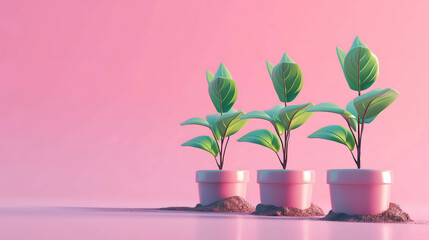 financial growth 3D illustration, business and investment growth plan for Environmental, social, and corporate governance