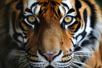 Portrait of bengal tiger, closeup