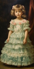 Obraz na płótnie Canvas little girl in a dress