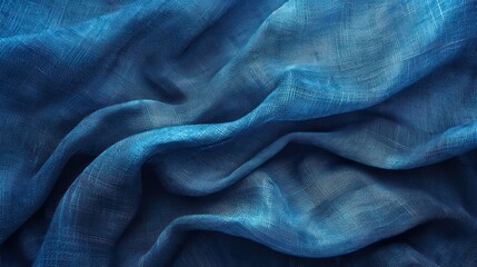 cerulean blue, blue fabric, blue cloth, ocean blue dark blue abstract vintage background for design. Fabric cloth canvas texture. Color gradient, ombre. Rough, grain. Matte, shimmer	