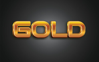 gold text effect editable