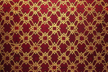Obraz premium tiles are in bold red and gold colors creating a visually appealing contrast