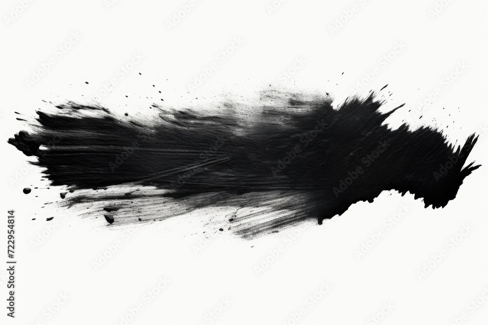 Poster a black and white photograph capturing a single brush stroke. perfect for artistic projects and desi