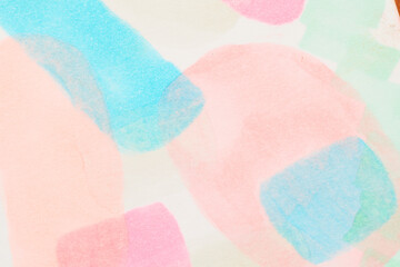 Abstract art background. Multicolor blots, lines, dots and brush strokes on paper, print pattern for postcard or clothing