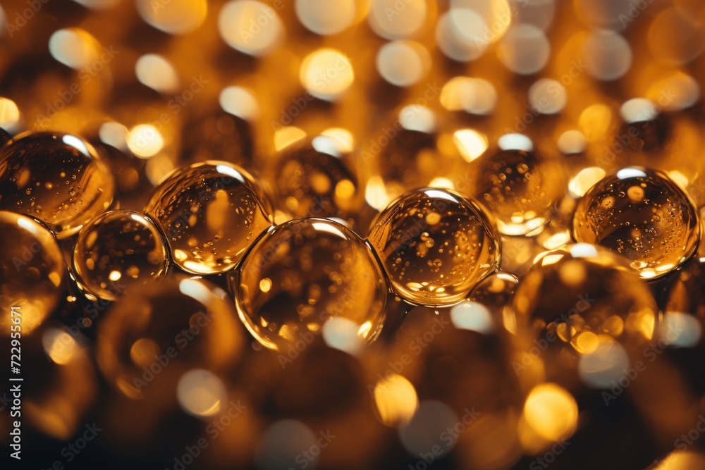 Poster A close-up shot of a bunch of glass balls. Perfect for adding a touch of elegance and sophistication to any design project