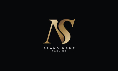 NS, SN, Abstract initial monogram letter alphabet logo design