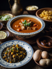 photo illustrations of various Moroccan foods 8