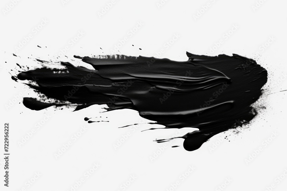 Poster a black and white photo capturing a paint smudge. this image can be used for various creative projec
