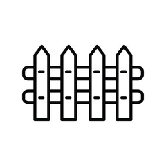 fence icon with white background vector stock illustration