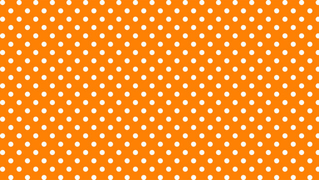 Orange and white polka dots background