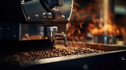 A detailed view of coffee beans being roasted. Perfect for illustrating the process of coffee bean roasting. © Vladimir Polikarpov