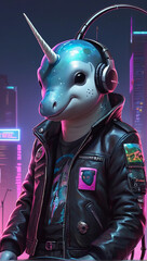 Narwhal Cyber Synth-Fueled Chill by Alex Petruk AI GENERATED
