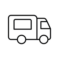 delivery truck icon with white background vector stock illustration