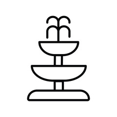 fountain icon with white background vector stock illustration
