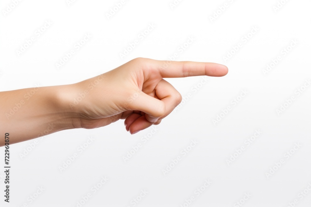 Poster a person pointing at something with their finger. suitable for presentations and educational materia