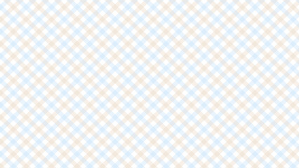 Blue brown and white diagonal plaid background - obrazy, fototapety, plakaty