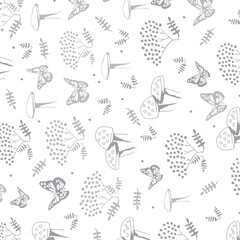 hand drawn pattern with birds