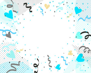 ハートとリボンのフレーム