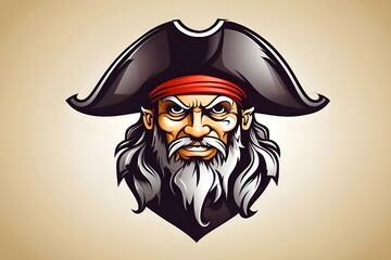 pirate skull mascot logo