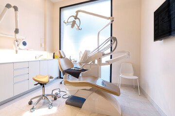 Dental equipment room in dentist office in new modern dental clinic room