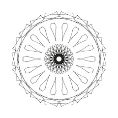 Circular flower mandala pattern for Henna, Mehndi, tattoo, decoration