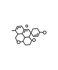 molecule icon, vector best line icon.