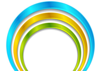 Obraz premium Colorful arches frame abstract concept geometric background. Vector design