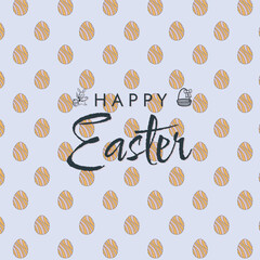 Happy Easter pattern. Cute pattern for Easter. Vector illustration. Candy colors.