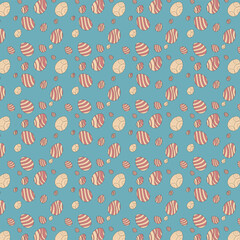 Happy Easter pattern. Cute pattern for Easter. Vector illustration. Candy colors.