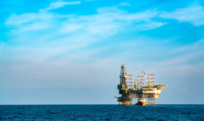 Remote offshore oil and gas exploration and drilling vessels that produce raw materials for...