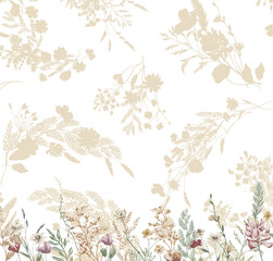 seamless floral pattern with flowers