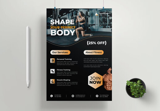 Fitness Gym Flyer Template Layout