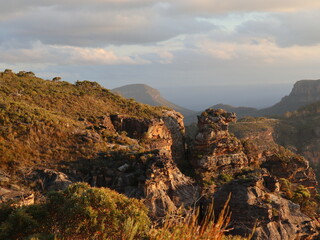sunset in the mountains