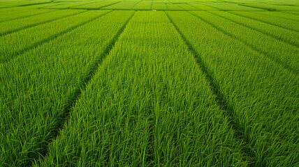 Obraz premium green rice fields