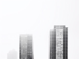 two tall buildings in a city