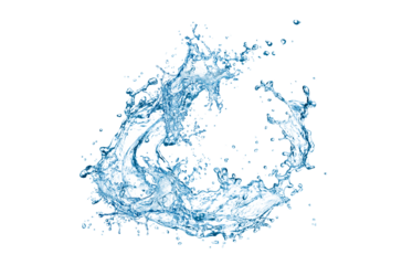 water splash isolated on white background,Water splashes and drops isolated on transparent background. Abstract background with blue water wave,png