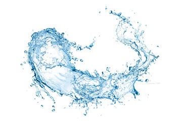 water splash isolated on white,Water splashes and drops isolated on transparent background. Abstract background with blue water wave,png