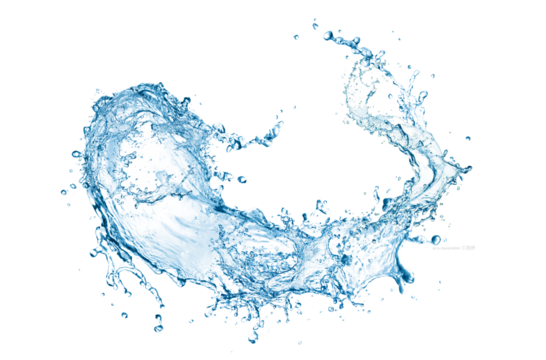 water splash isolated on white,Water splashes and drops isolated on transparent background. Abstract background with blue water wave,png