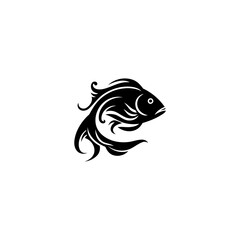 Fish logo design vector template