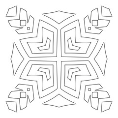 Mandala design coloring for ornament