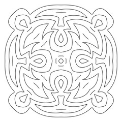 Mandala design coloring for ornament